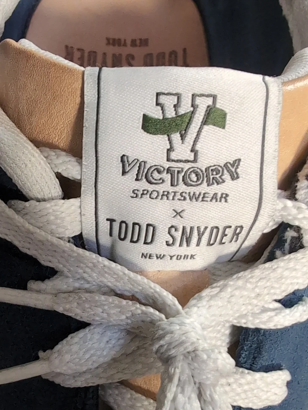 Todd Snyder x Victory Sportswear Speed Runner Sneaker in Blue Suede USA Made 9.0